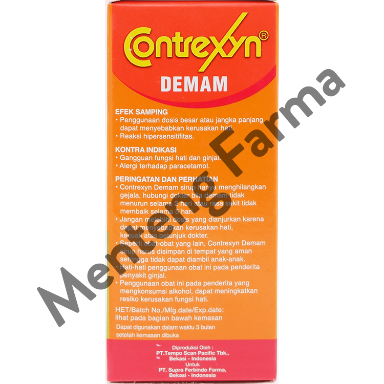 Contrexyn Sirup 60 mL - Sirup Pereda Demam dan Nyeri Anak - Menteng Farma