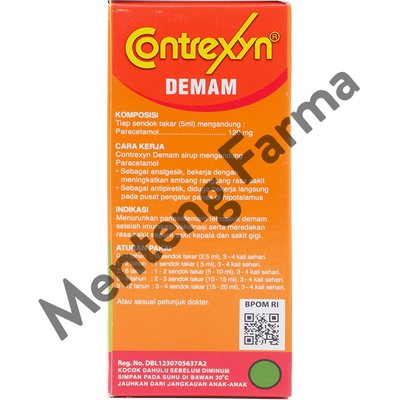 Contrexyn Sirup 60 mL - Sirup Pereda Demam dan Nyeri Anak - Menteng Farma