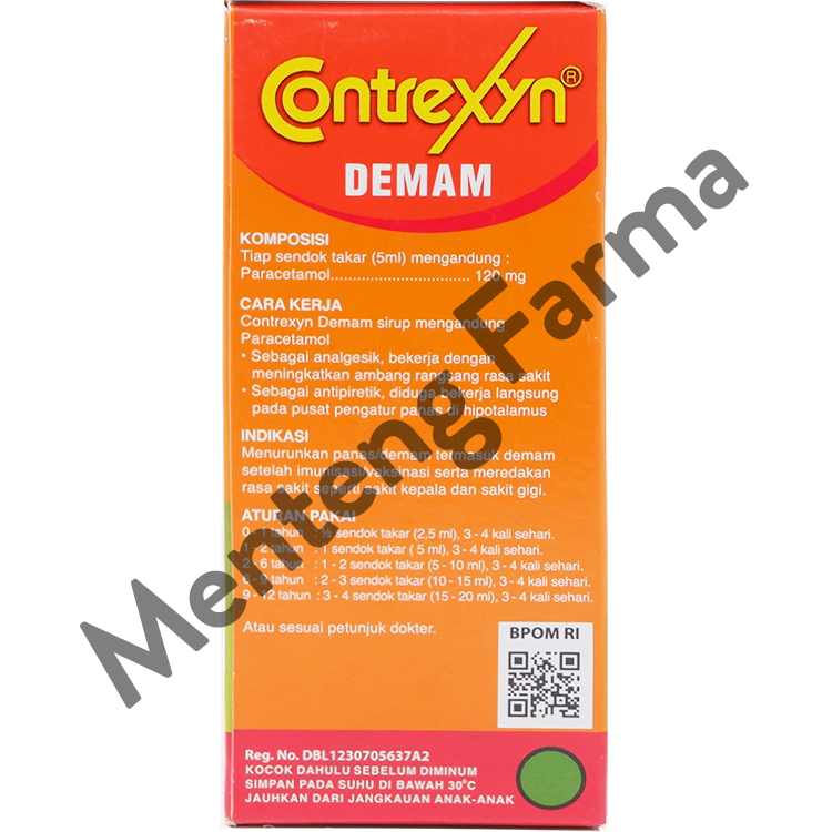 Contrexyn Sirup 60 mL - Sirup Pereda Demam dan Nyeri Anak - Menteng Farma