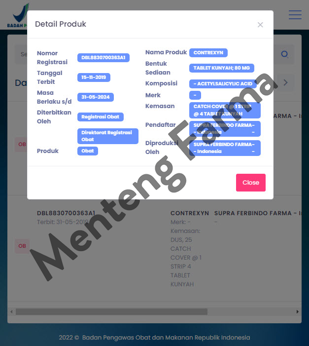 Contrexyn 4 Tablet Kunyah - Obat Penurun Panas Rasa Jeruk - Menteng Farma