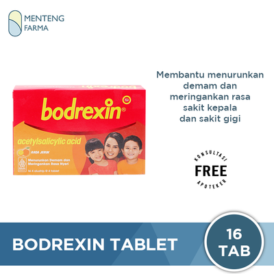 Bodrexin 16 Tablet - Obat Pereda Demam dan Nyeri pada Anak - Menteng Farma