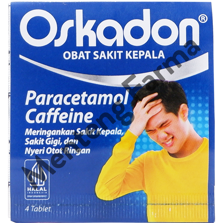 Oskadon 4 Tablet - Obat Pereda Sakit Kepala Sakit Gigi dan Nyeri Otot - Menteng Farma