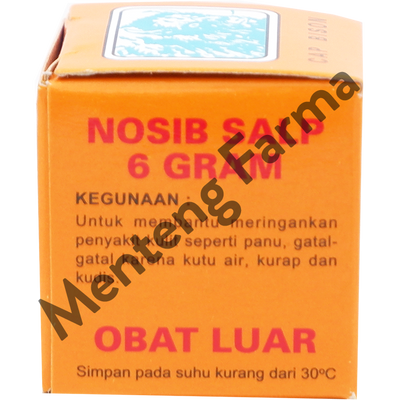 Salep Kulit Nosib 6 Gram - Salep Gatal Kulit Panu Kutu Air Kurap Kudis - Menteng Farma