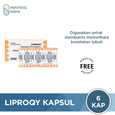 Liproqy 6 Kapsul - Suplemen Antioksidan - Menteng Farma