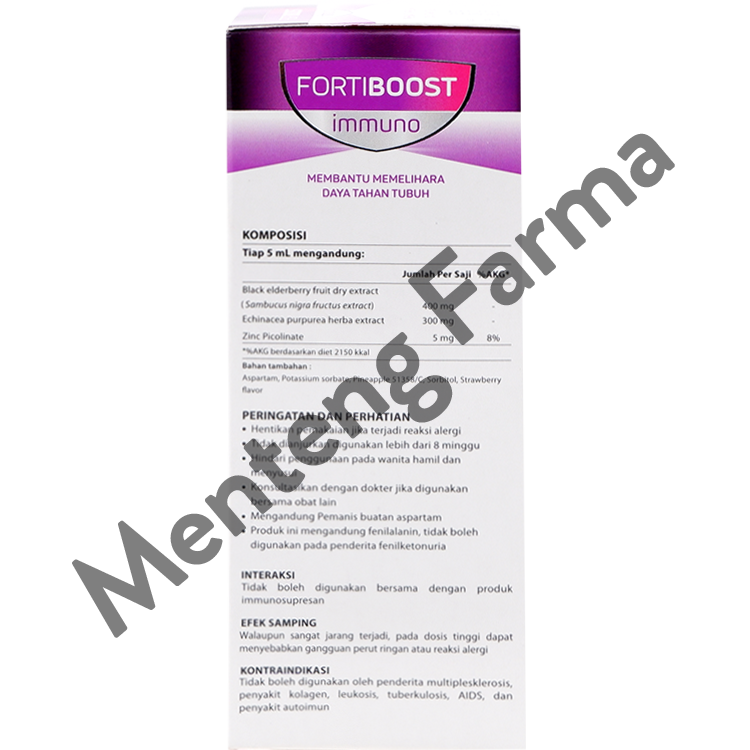 Fortiboost Immuno 60 mL - Suplemen Jaga Daya Tahan Tubuh - Menteng Farma