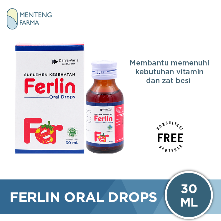 Ferlin Drops 30 mL - Suplemen Kesehatan Anak - Menteng Farma