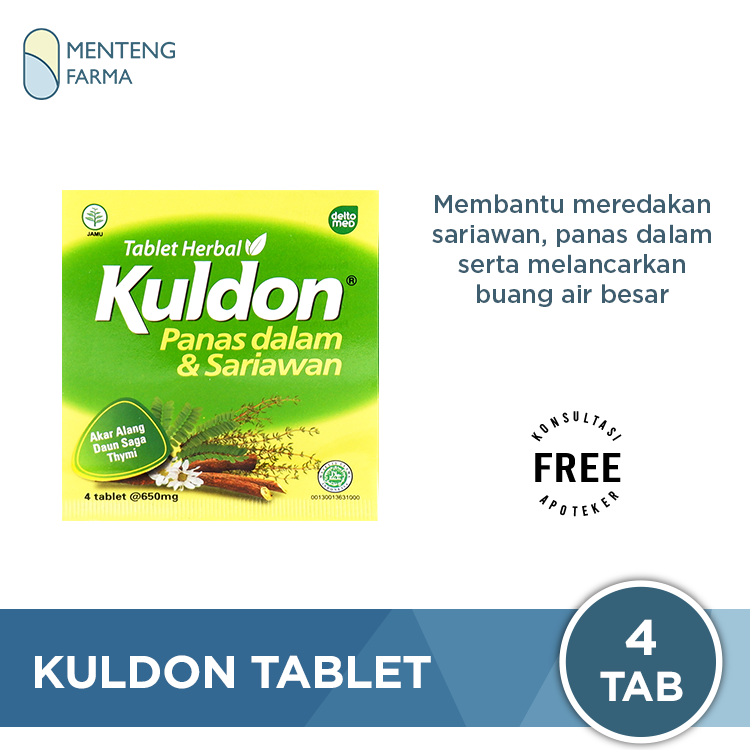 Kuldon Kuldon 4 Tablet - Tablet Herbal Panas Dalam & Sariawan – Apotek