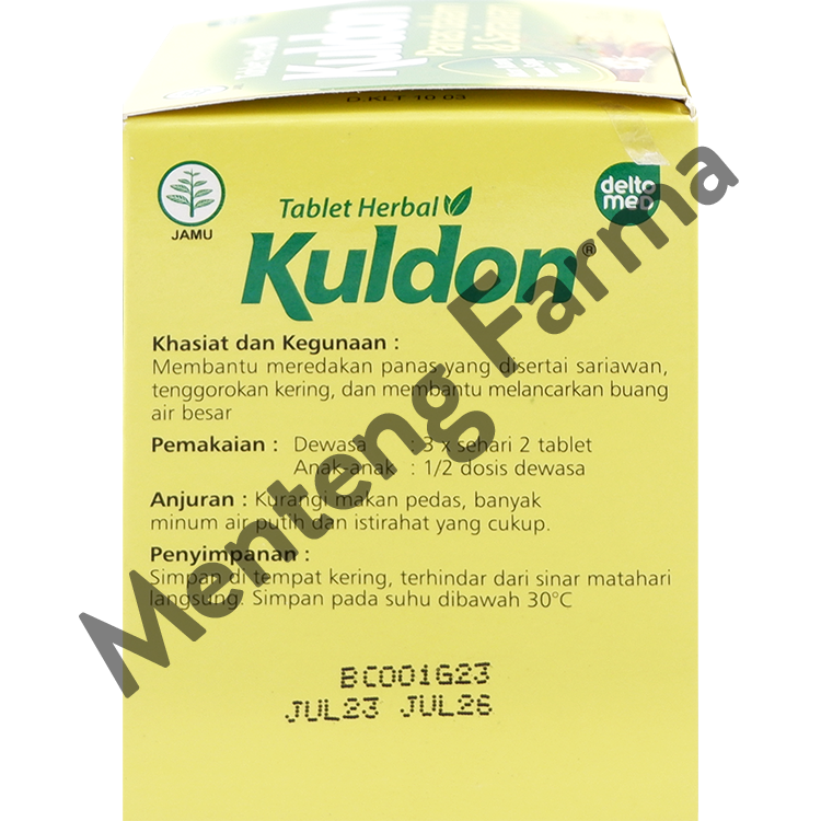 Kuldon 4 Tablet - Tablet Herbal Panas Dalam & Sariawan - Menteng Farma