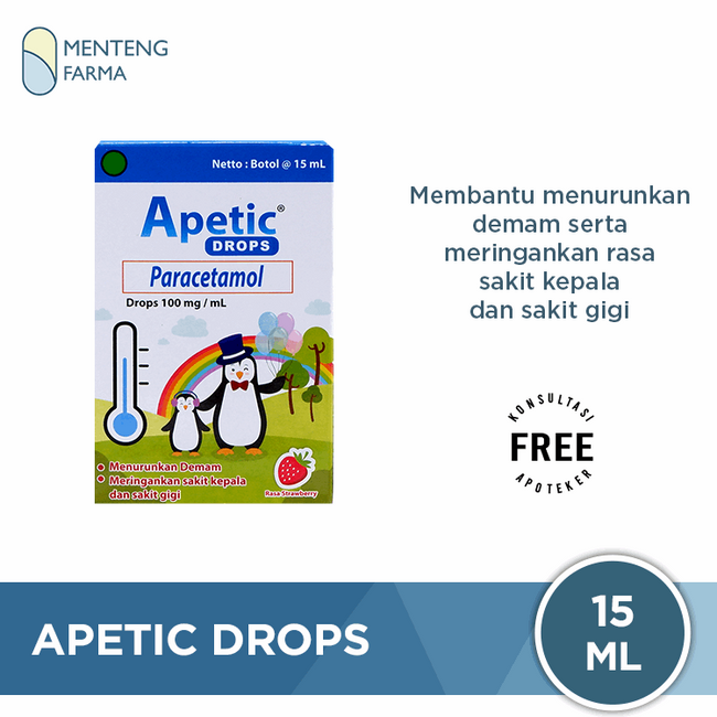 Apetic Drops 15 mL - Obat Demam dan Nyeri Anak