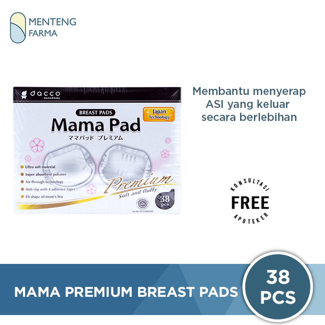 Dacco Mama Pad Premium Breastpad Isi 38 Pcs - Pads Penyerap ASI yang Berlebihan - Menteng Farma