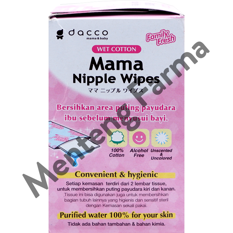 Dacco Mama Nipple Wipes Isi 25 Sachet - Pembersih Payudara Sebelum Menyusui - Menteng Farma