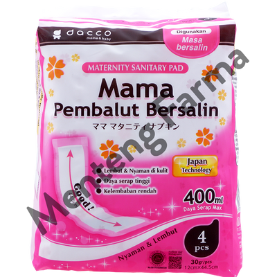 Dacco Mama Pembalut Bersalin Isi 4 Pcs - Pembalut Setelah Melahirkan - Menteng Farma