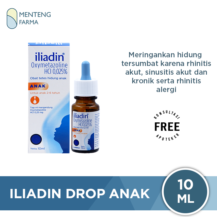 Iliadin Drop 10 mL - Tetes Hidung Anak - Menteng Farma