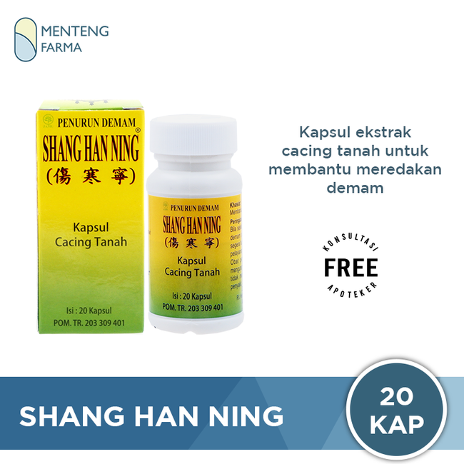 Shang Han Ning (Kapsul Ekstrak Cacing Tanah) - Menteng Farma