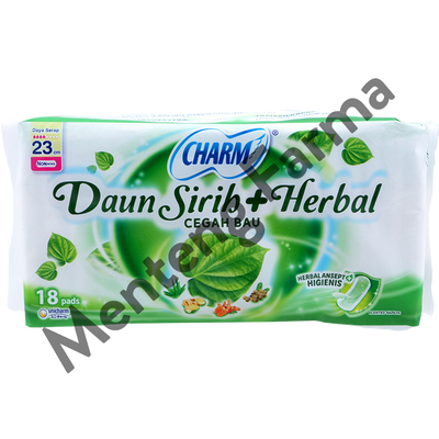 Charm Pembalut Herbal Ansept+ 23 cm 18 Pads - Pembalut Herbal 23 cm - Menteng Farma