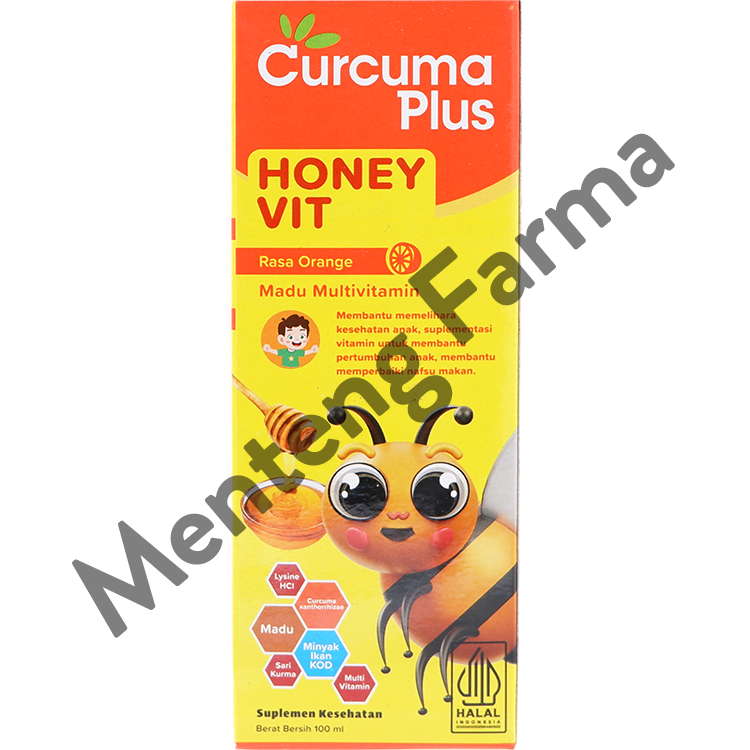 Curcuma Plus Honey Vit Jeruk 100 mL - Madu Multivitamin Anak - Menteng Farma