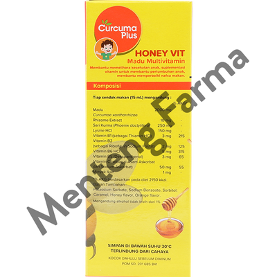 Curcuma Plus Honey Vit Jeruk 100 mL - Madu Multivitamin Anak - Menteng Farma