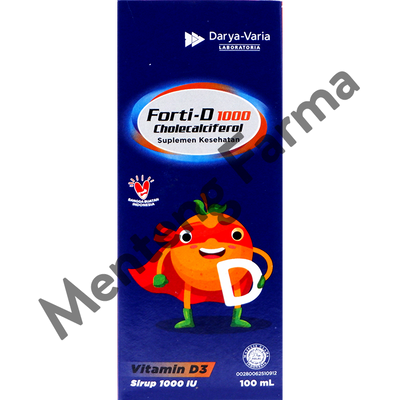 Forti-D 1000 Sirup 100 mL - Suplemen Vitamin D - Menteng Farma