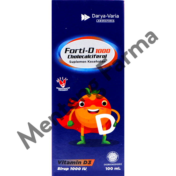 Forti-D 1000 Sirup 100 mL - Suplemen Vitamin D - Menteng Farma