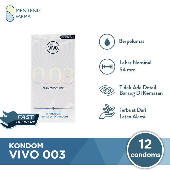 Kondom Vivo 0.03 Superthin Isi 12 - Menteng Farma