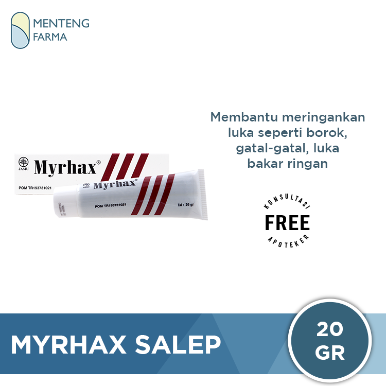 Myrhax Salep 20 Gr - Salep Luka Diabaetes, Borok, Bisul, dan Luka Bakar Ringan - Menteng Farma