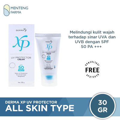 Derma XP UV Protector Cream SPF 50 - Sunscreen dan Antioksidan - Menteng Farma