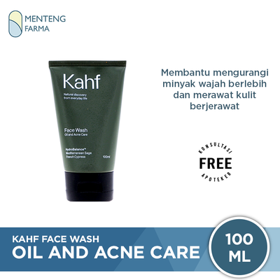 Kahf Oil and Acne Care Face Wash 100 mL - Pembersih Wajah Berminyak dan Jerawat - Menteng Farma