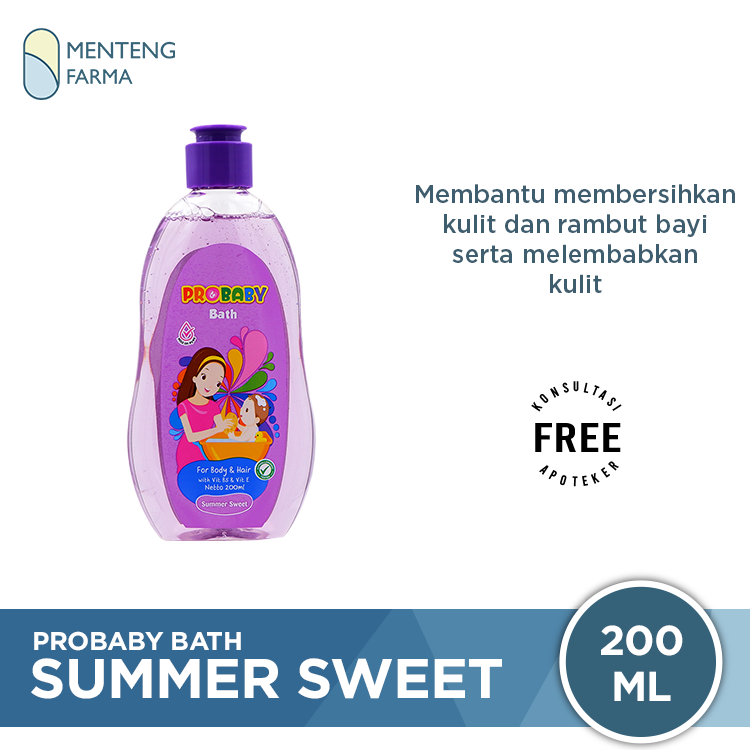 Probaby Bath Summer Sweet 200 mL - Sabun dan Shampoo Bayi - Menteng Farma