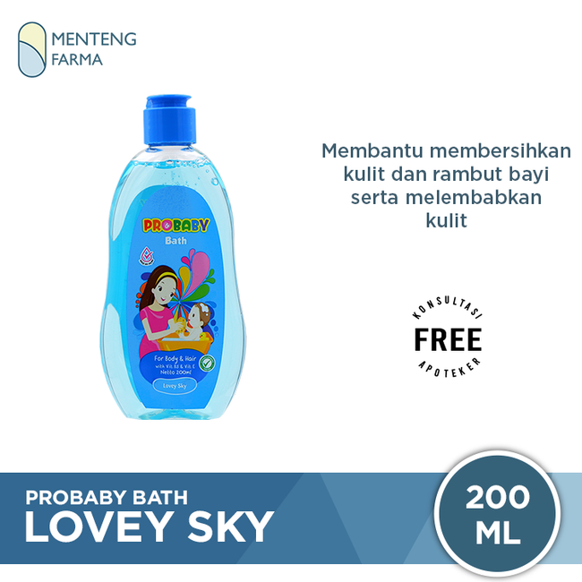 Probaby Bath Lovey Sky 200 mL - Sabun dan Samphoo Bayi - Menteng Farma