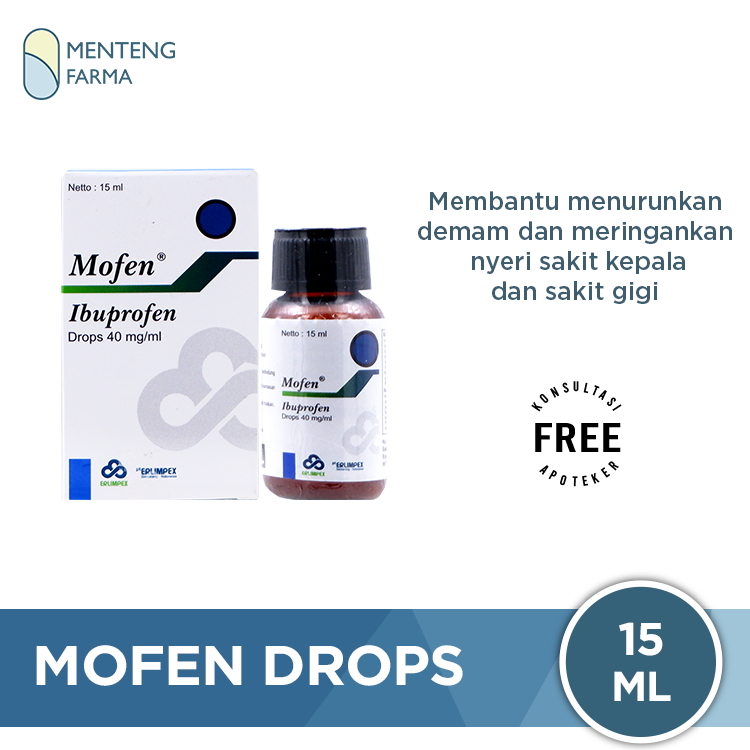 Mofen Drops 15 ml - Obat Pereda Demam dan Nyeri - Menteng Farma