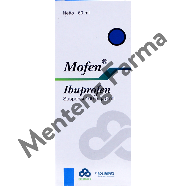 Mofen 100 mg/5 ml Suspensi 60 ml - Sirup Pereda Demam dan Nyeri - Menteng Farma