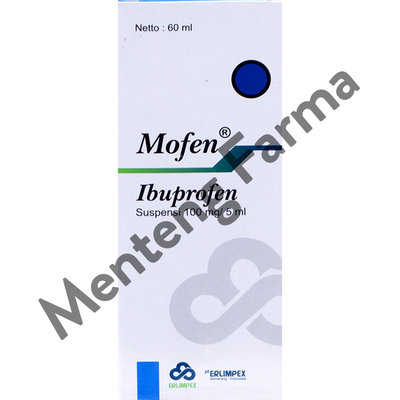 Mofen 100 mg/5 ml Suspensi 60 ml - Sirup Pereda Demam dan Nyeri - Menteng Farma