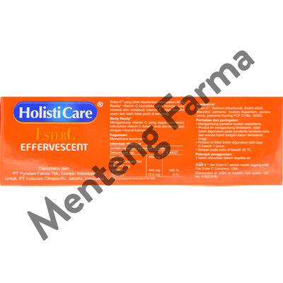 Holisticare Ester C Effervescent 10 Tablet - Suplemen Vitamin C - Menteng Farma