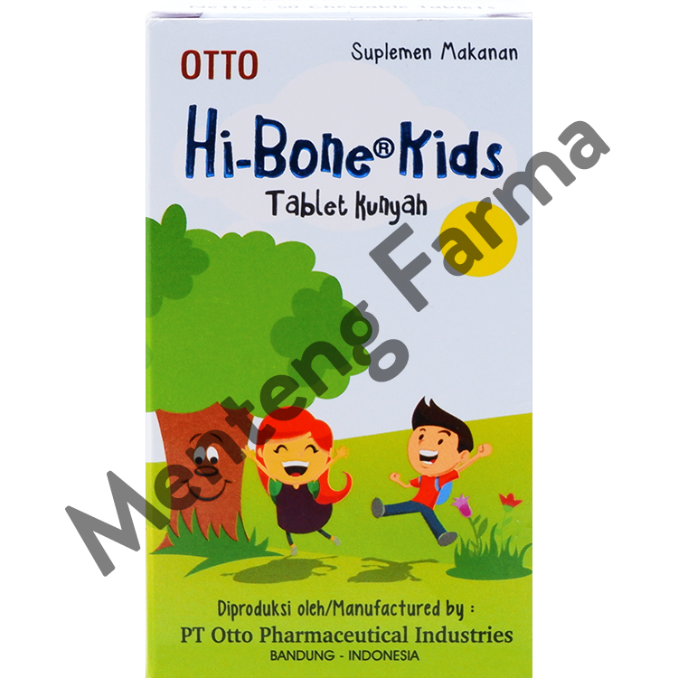 Hi-Bone Kids 50 Tablet Kunyah - Kesehatan Tulang Anak - Menteng Farma