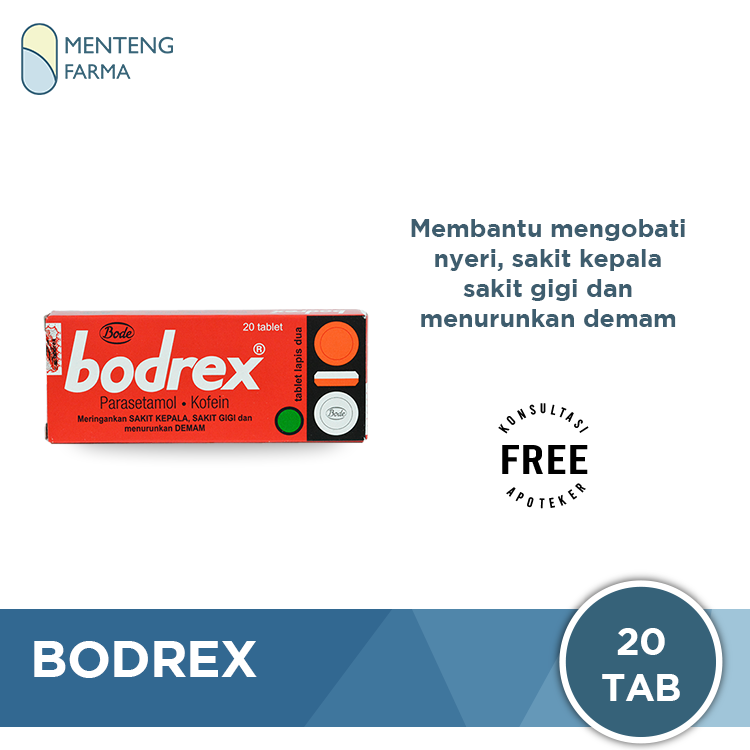 Bodrex - Obat Sakit Kepala, Sakit Gigi, dan Demam - Menteng Farma