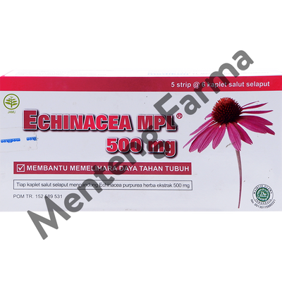 Echinacea Mpl 500 mg 6 Kaplet - Suplemen Daya Tahan Tubuh - Menteng Farma