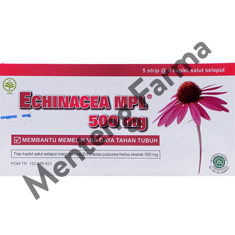 Echinacea Mpl 500 mg 6 Kaplet - Suplemen Daya Tahan Tubuh - Menteng Farma