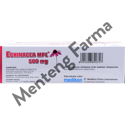 Echinacea Mpl 500 mg 6 Kaplet - Suplemen Daya Tahan Tubuh - Menteng Farma