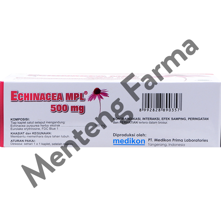 Echinacea Mpl 500 mg 6 Kaplet - Suplemen Daya Tahan Tubuh - Menteng Farma