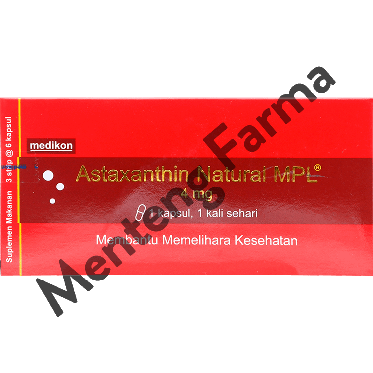 Astaxanthin Natural Mpl 4 mg 6 Kapsul - Suplemen Antioksidan