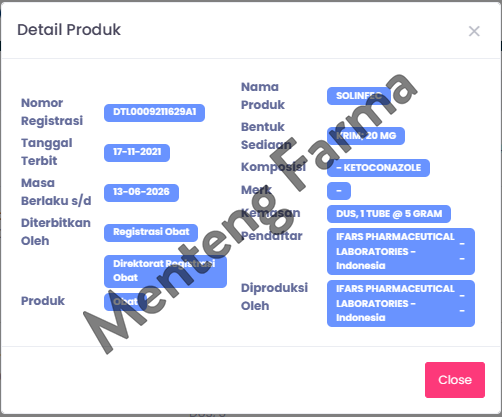 Solinfec Cream 5 g - Krim Gatal Kulit Infeksi Jamur - Menteng Farma