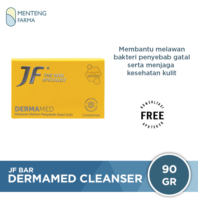 JF Dermamed Cleanser Bar 90 Gr - Sabun Anti Bakteri - Menteng Farma