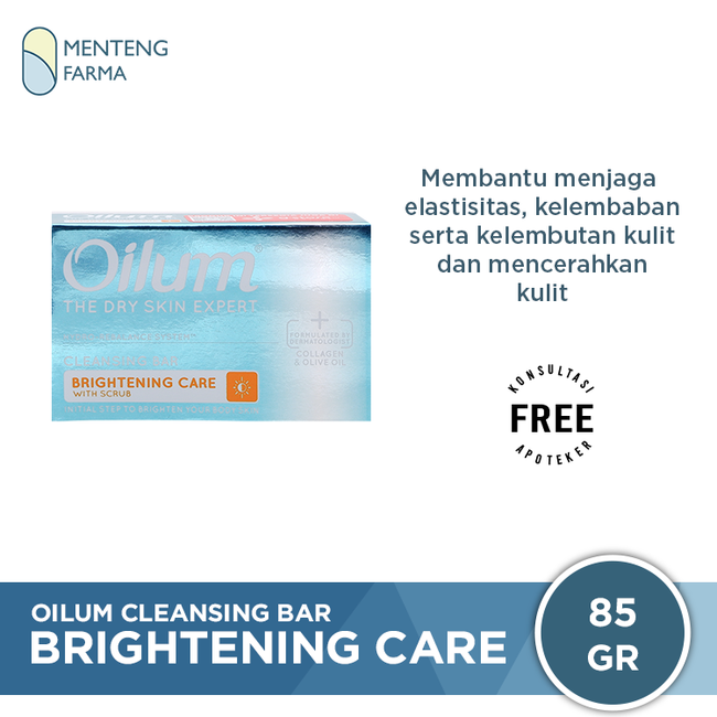 Oilum Brightening Care Cleansing Bar 85 Gr - Sabun Collage Pencerah Kulit - Menteng Farma