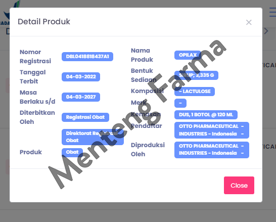 Opilax Sirup 120 mL - Obat Sembelit dan Wasir - Menteng Farma