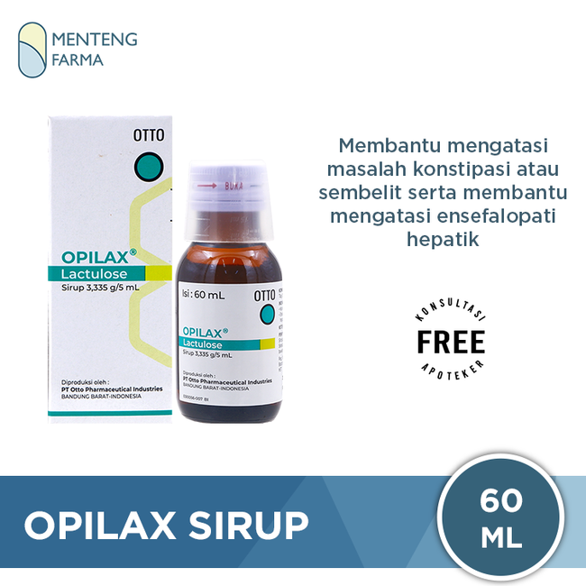 Opilax Sirup 60 mL - Obat Sembelit dan Wasir - Menteng Farma