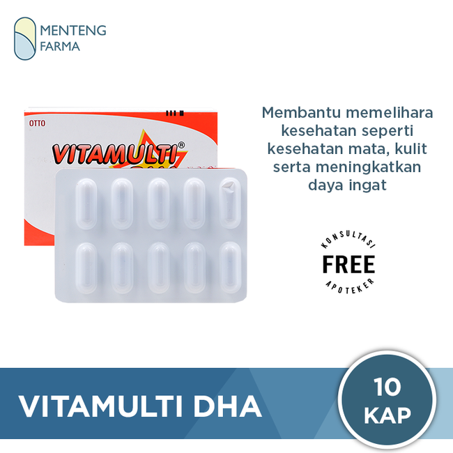 Vitamulti DHA 10 Kapsul - Multivitamin DHA - Menteng Farma