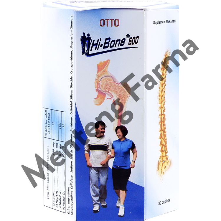 Hi-Bone 600 Mg 30 Kaplet - Suplemen Kesehatan Tulang - Menteng Farma