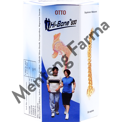 Hi-Bone 600 Mg 30 Kaplet - Suplemen Kesehatan Tulang - Menteng Farma