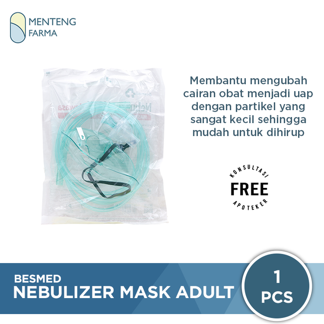 Masker Nebulizer Adult - Masker Uap Dewasa - Menteng Farma