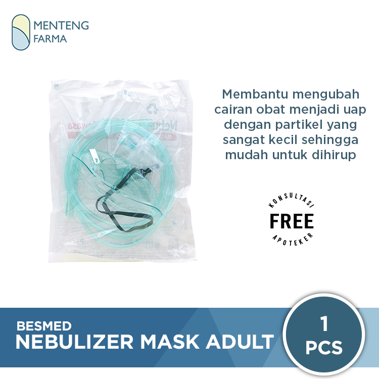 Masker Nebulizer Adult - Masker Uap Dewasa - Menteng Farma